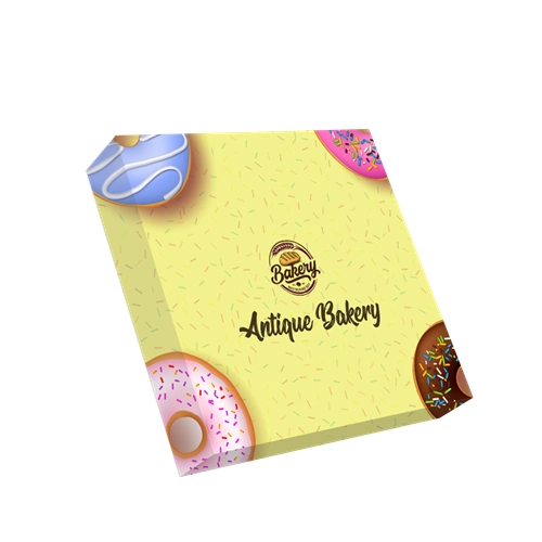 Large Donut Box | Holds Four Donuts | Personalize with Your Logo and Contact Details